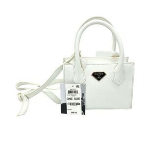Mateo for INC Womens Crossbody Diana Gold Bag In White NEW
